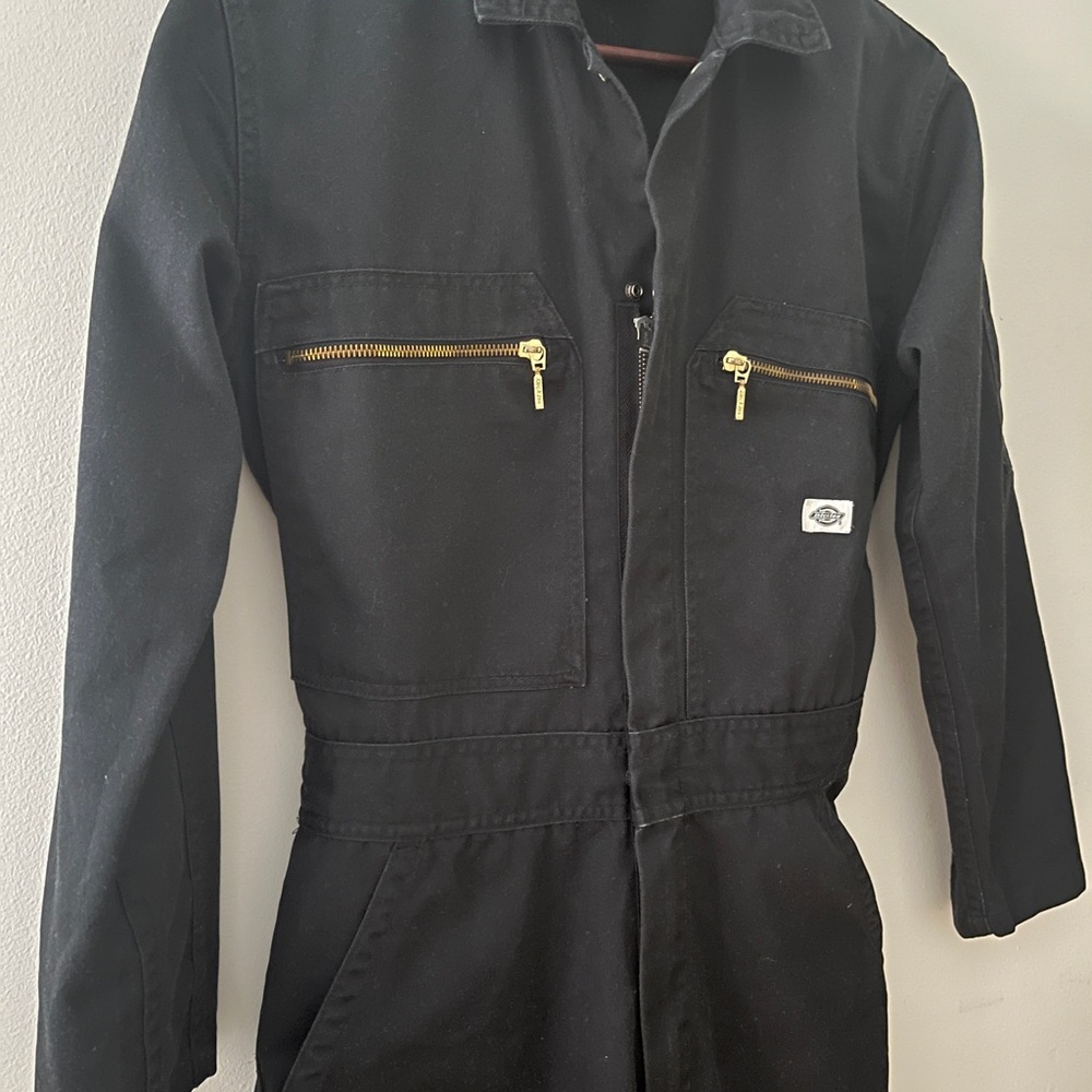 Dickies Black Coverall with Gold Zippers size XS